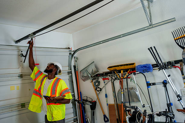 Professional Garage Door Panel Replacement technician working in Newport, SC